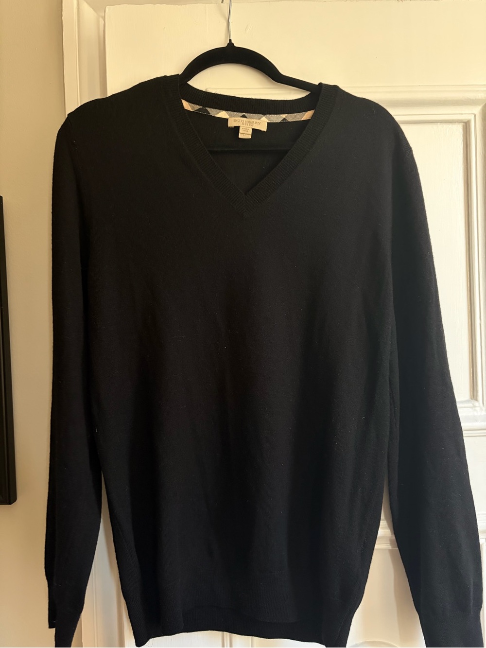 Burberry Brit Black V-Neck Sweater - Classic Men's Knit
